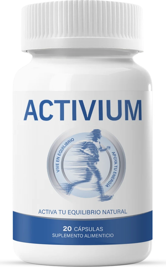 Frasco de Activium, 20 cápsulas, suplemento alimenticio